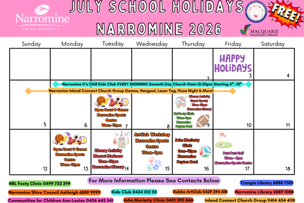 July School Holidays